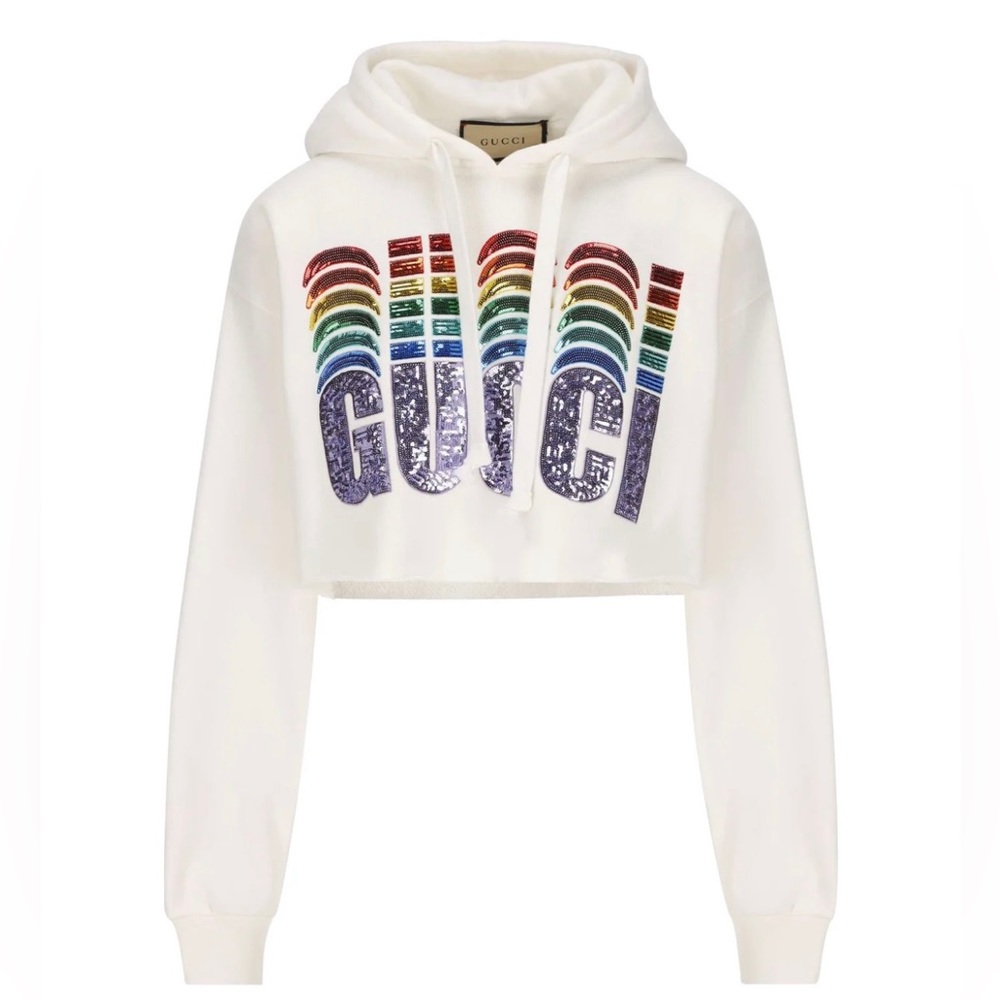 Gucci Sequin Embellished Cropped Sweater - Picture 10 of 10